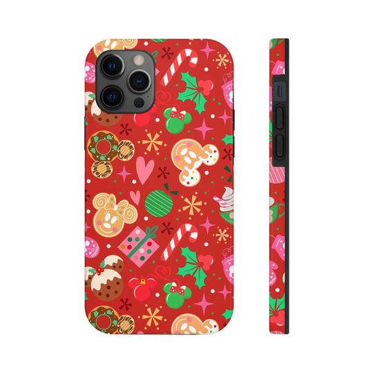 Mickey Christmas Impact-Resistant iPhone Case, Disneyland & Disneyworld Phone Case