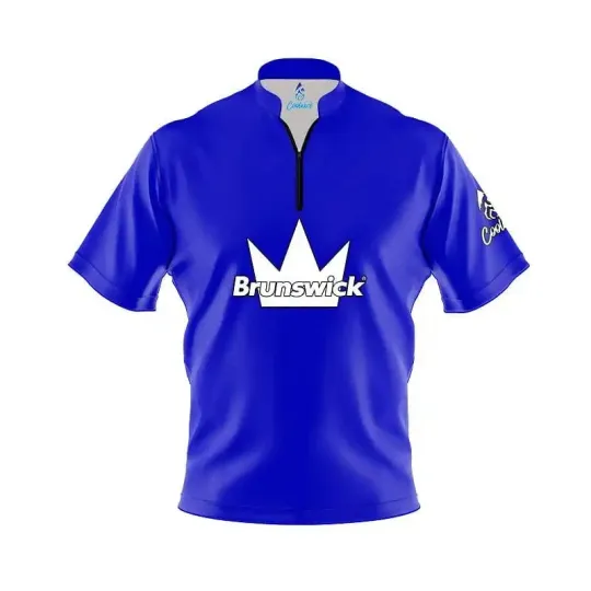 Discover Brunswick Blue Fast Track CoolWick Bowling Jersey