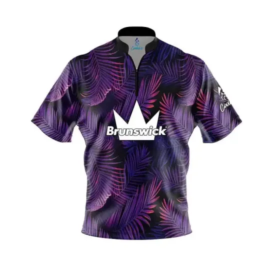 Discover Brunswick Purple Jungle Fast Track CoolWick Bowling Jersey