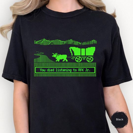 Discover Listening RFK Jr Oregon Trail Shirts, Funny Parody Sweatshirts, Political Humor Vintage Game, Anti Trump RFK Jr Tee Resist Democrat Gift