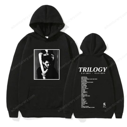 Weeknds Trilogy Music Album Print  Hoodie Men's Hip Hop Trend Pullover Hoodies