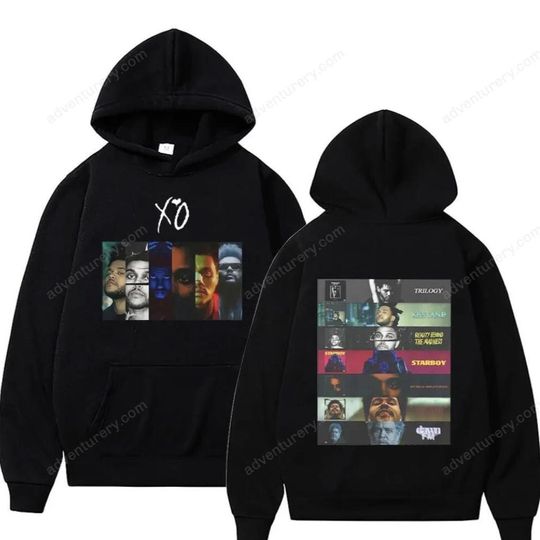 Discover Singer Weeknds Albums Xo Print Hoodies Male Hip Hop Style Punk Rock Hoodie Men Women Fashion Oversized Sweatshirts Streetwear