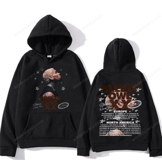 Chris Brown Tour Fashion Hoodies 2025 Chris Brown Tour Breezy Bowl XX