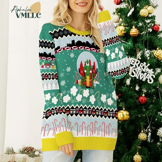 Buddy The Elf Ugly Christmas Sweatshirt | Buddy Hobbs Elf Christmas Movie Ugly Sweater