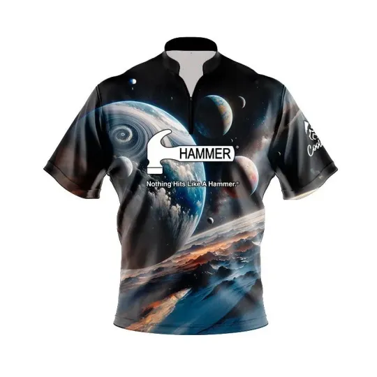Discover Hammer Artificial Quick Ship CoolWick Sash Zip Bowling Jersey