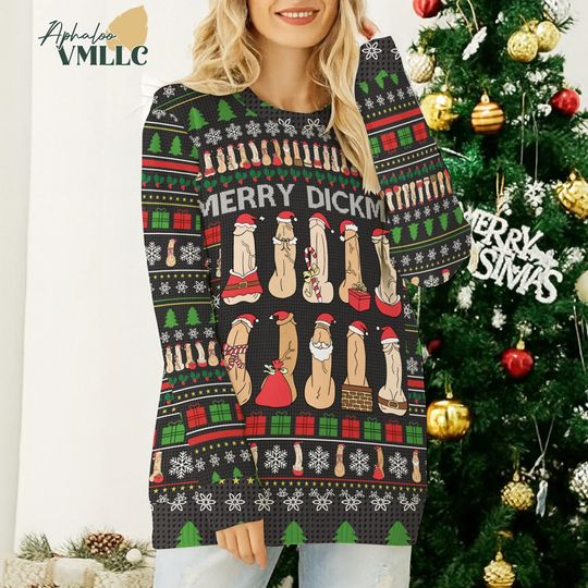 Discover Merry Dickmas Ugly Christmas Sweater | Naughty Christmas Ugly Sweater | Merry Dickmas Dirty Ugly Xmas Sweater | Naughty Christmas Sweatshirt