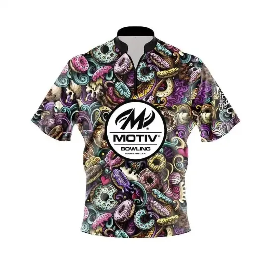 Discover Motiv Doughnut Fast Track CoolWick Bowling Jersey