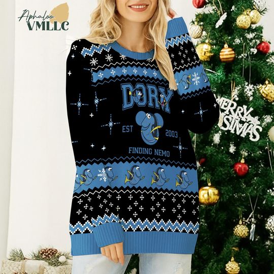 Dory Finding Nemo Christmas Ugly Sweater, Finding Dory Christmas Sweatshirt