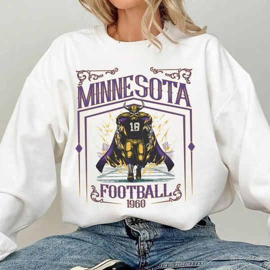 Discover Minesota Football Skull Vintage Sweatshirt,Minesota Fan Gifts,Football Game Day Sweatshirt ,Minesota Football Crewneck, Football T-Shirt