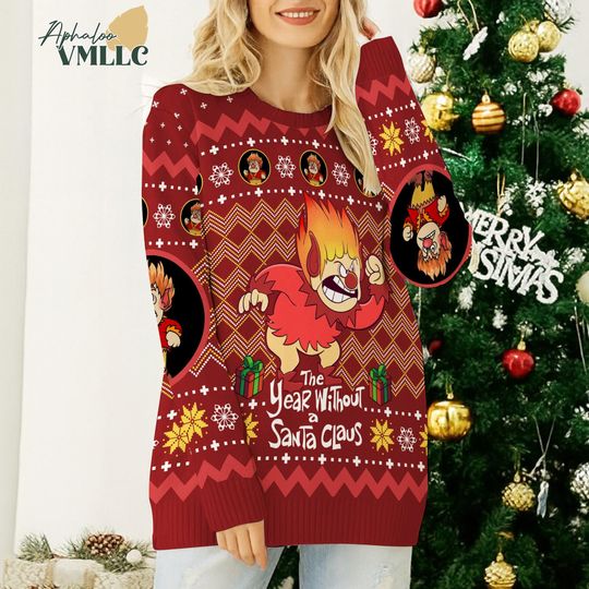 Discover Heat Miser The Year Without A Santa Claus Ugly Christmas Sweater, Heat Miser Christmas Sweater, Miser Brothers Christmas,Christmas Xmas Gift