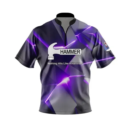 Discover Hammer Purple Triangle Flare Rocket Bowling Jersey