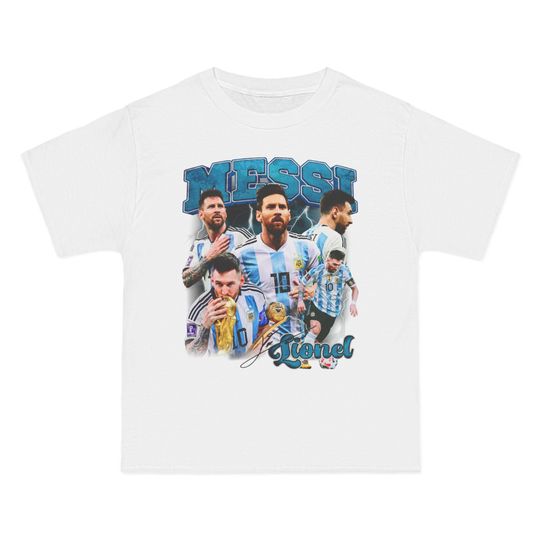 Discover Lionel Messi T-Shirt  Argentina World Cup Legend Tee  Oversized Albiceleste Soccer Shirt  Retro Football Streetwear