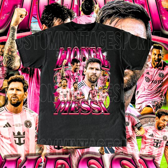 Discover Vintage Lionel Messi Shirt - Custom Vintage Design Argentina Miami Soccer Football Fan Adult & Kids Sizes
