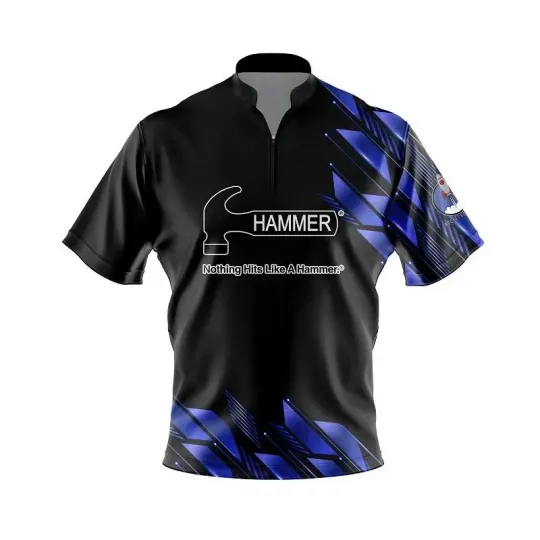 Discover Hammer Blue Lux Xpress Ship Rocket Bowling Jersey