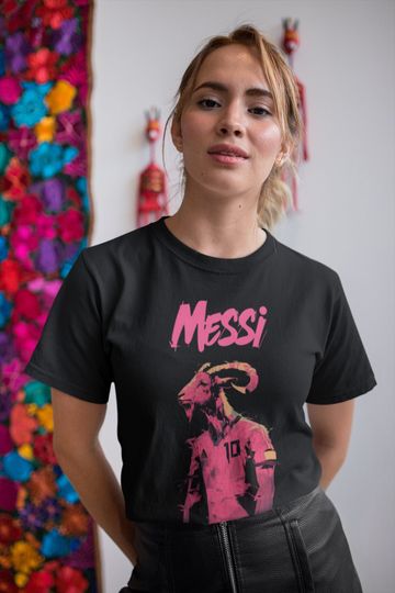 Discover Messi - The GOAT of Soccer Tee, Striking Design Celebrating Football's Greatest, Ideal for FC Miami Fans