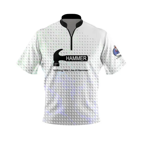 Discover Hammer White Caddie Xpress Ship Rocket Bowling Jersey