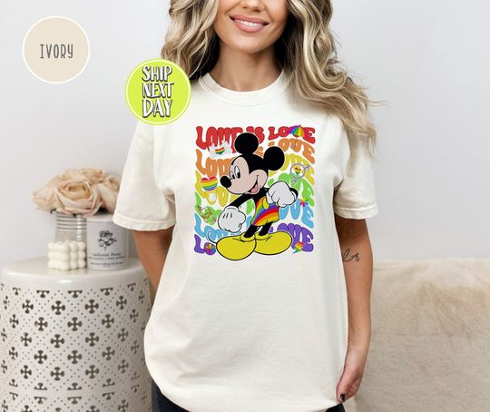 Discover Love Is Love Mouse Pride T-Shirt, LGBTQ Equality Tee