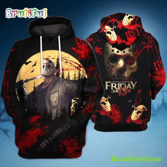 Discover Personalized Jason Voorhees Horror Halloween Gift Hoodie 3D Printed