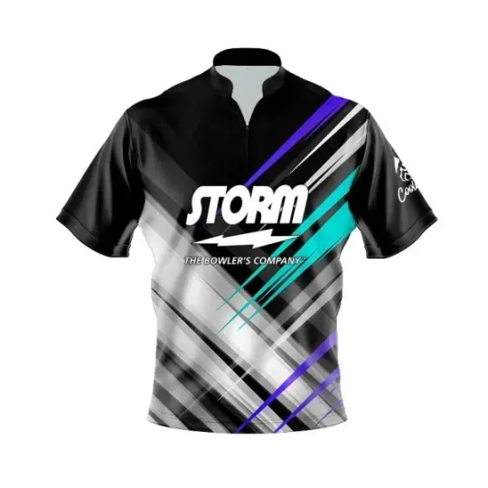 Discover Storm NFS Quick Ship CoolWick Sash Zip Bowling Jersey