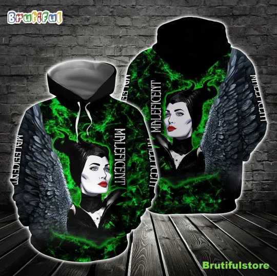 Discover Personalized Makeficent Flame Wings Gift Hoodie 3D Printed