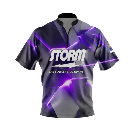 Discover Storm Purple Triangle Flare Rocket Bowling Jersey