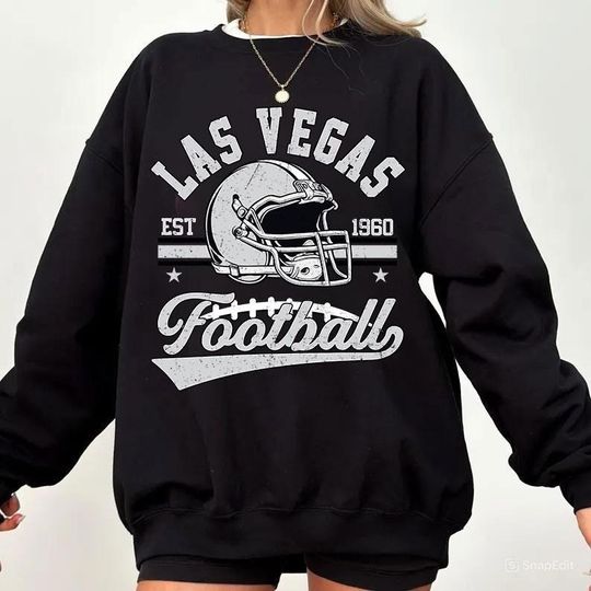 Discover Vintage 90s Style Las Vegas Football Sweatshirt, Retro Sports Fan Shirt, Game Day Gift Tee, Las Vegas Mascot Sweatshirt, Las Vegas Football