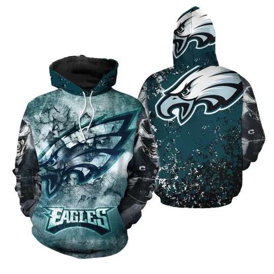 Discover Philadelphiaaa Football team Hoodie 3D American Football Hoodie 3d