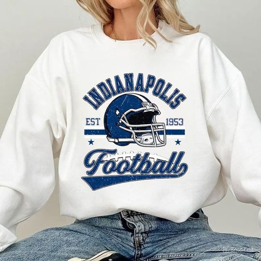 Discover Vintage 90s style Indianapolis Football sweatshirt,Football shirt,Indianapolis football Crewneck shirt,Game day Football,American football