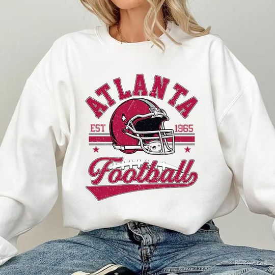 Vintage Atlanta Football Sweatshirt, Retro Sports Fan Sweatshirt, Game Day Gift