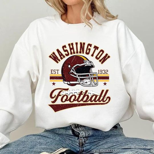 Discover Vintage 90s Style Washington Football Vintage Sweatshirt T-Shirt, Washington Crewneck Commander Sweater, Washington Fan Gift Washington Tee