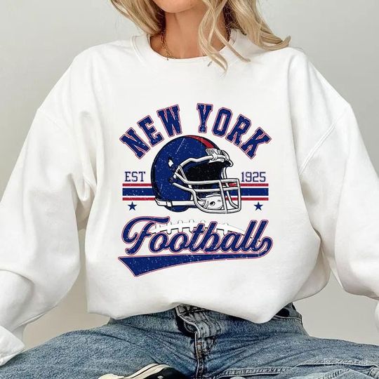 Discover Vintage 90s Style Giant Sweatshirt, New York Football Crewneck, NY Giant Shirt, New York Football Shirt, New York Fan Gift, New York Shirt