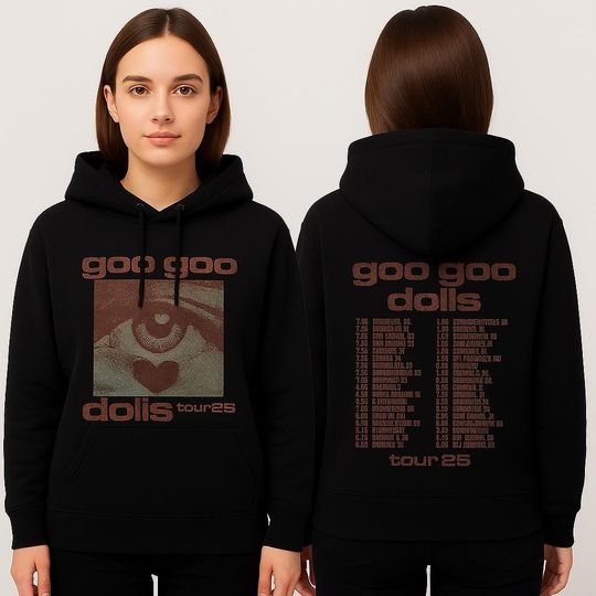 Discover The Goo Goo Dolls Tour 2025 Hoodie, Retro Rock Merch, Alternative Band Clothing, Vintage Music Fan Gift