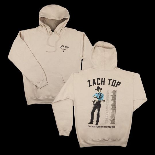 Discover Zach Top 2025 Natural Tour Hoodie