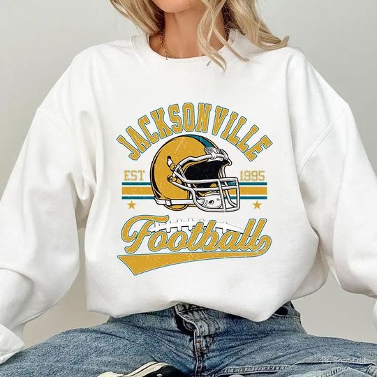 Discover Vintage 90s Jacksonville Football Shirt, Sweatshirt, Hoodie, Jacksonville Football T-shirt, Jacksonville Football Fan Tee, Game Day Shirt