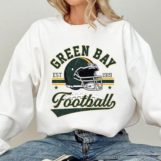 Vintage Green Bay Packers Football Sweatshirt, Retro Sports Fan Sweatshirt, Game Day Gift