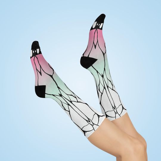 Discover Anime Crew Socks, insect pattern socks, butterfly socks, anime socks, cosplay socks, christmas gift, one size socks