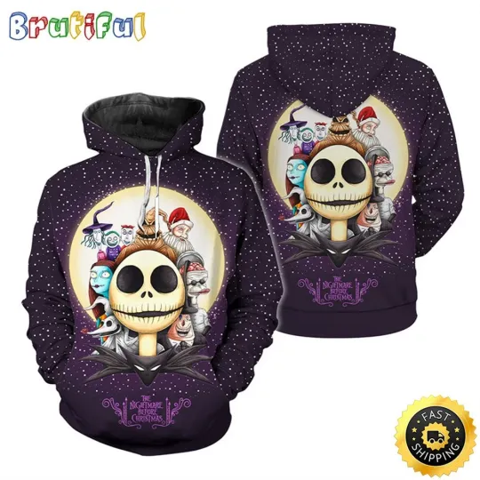 Discover Personalized The Nightmare Before Christmas Gift Hoodie 3D Printed