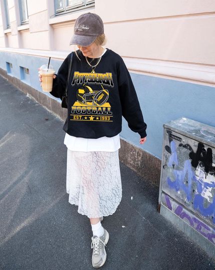 Discover Vintage style Pittsburgh Football sweatshirt, Football shirt, Pittsburgh football Crewneck tshirt, Game day Football,American football tee