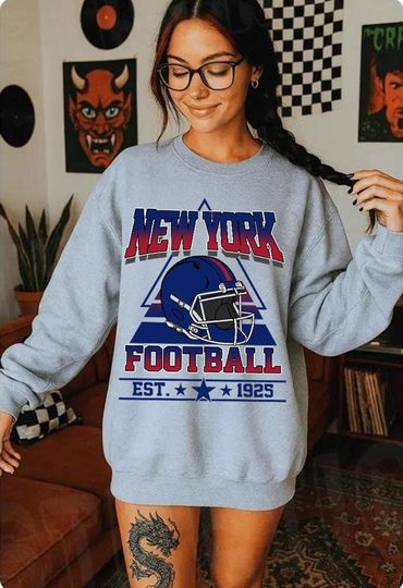 Discover New York Football Sweatshirt,New York Game Day Shirt,New York Shirt,Sunday Football Shirt,Trendy New York Football Fan Shirt