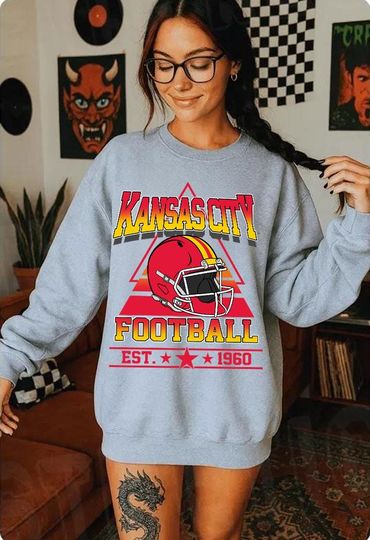 Discover Kansas City Football Sweatshirt,Kansas City Game Day Shirt,Kansas City Shirt,Sunday Football Shirt,Trendy Kansas City Football Fan Shirt