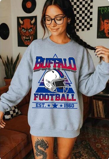 Discover Buffalo Football Team Sweatshirt, Game Day Sweatshirt, Football Fan Gift