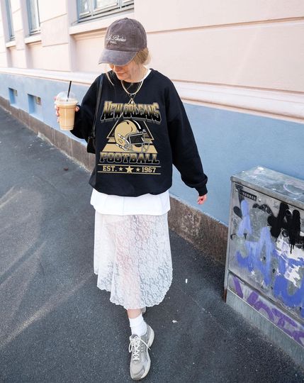 Discover Vintage New Orleans Football Team Sweatshirt, Game Day Sweatshirt, Football Fan Gift
