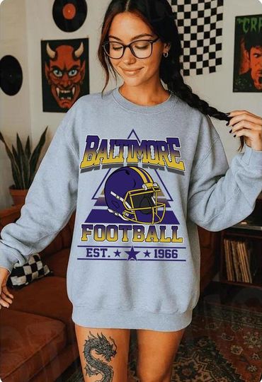 Discover Baltimore Football Team Sweatshirt, Game Day Sweatshirt, Football Fan Gift