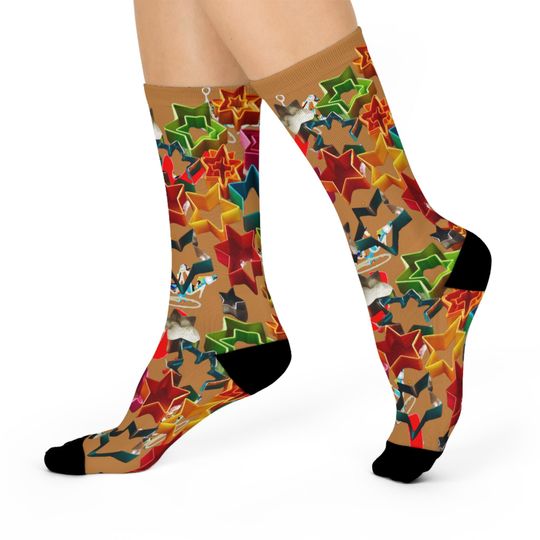Discover Colorful Star Cookie Cutter Crew Socks: Fun Fashion Accessory