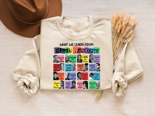 Discover What We Learn From Black History Sweatshirt, Black History Month Shirt,Black History Shirt,Black History Sweatshirt,Black Lives Matter Shirt