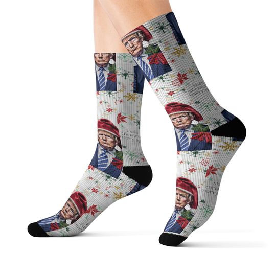 Discover Donald Trump Christmas Socks: Political Holiday Stocking Stuffer