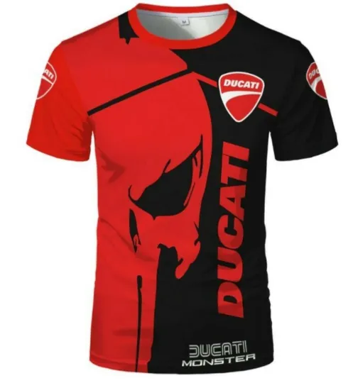 Discover Hot Ducati Racing Polyester 3D T-Shirt All Over Prints Size s To 5XL