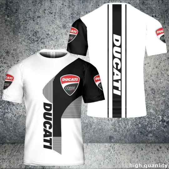 Discover Ducati Motorcycle Pull Over T-Shirt 3D Printed Unisex - Full Size S-5XL