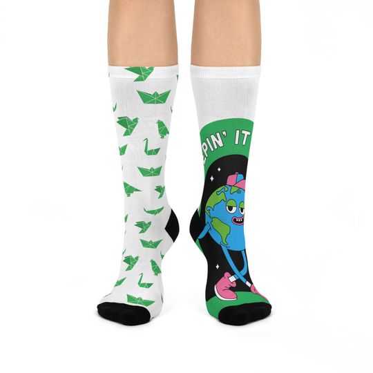 Discover The one with the greens  Cushioned Crew Socks