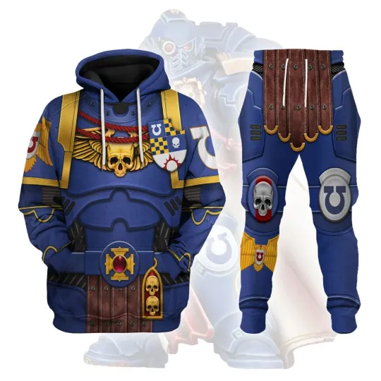 Ultramarines Captain Costume Hoodie Sweatshirt